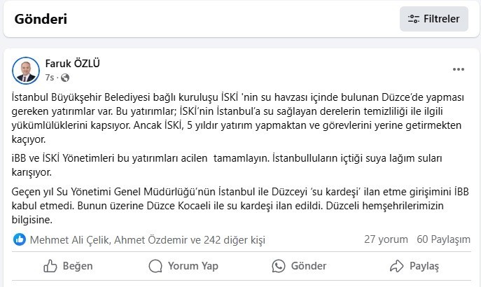 Başkan Özlü: 