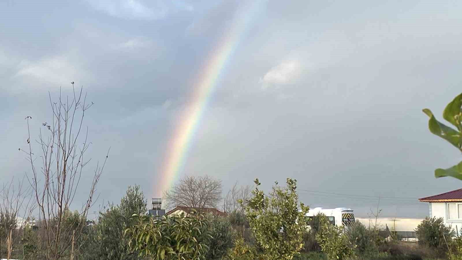 Antalya’da çifte gökkuşağı sürprizi
