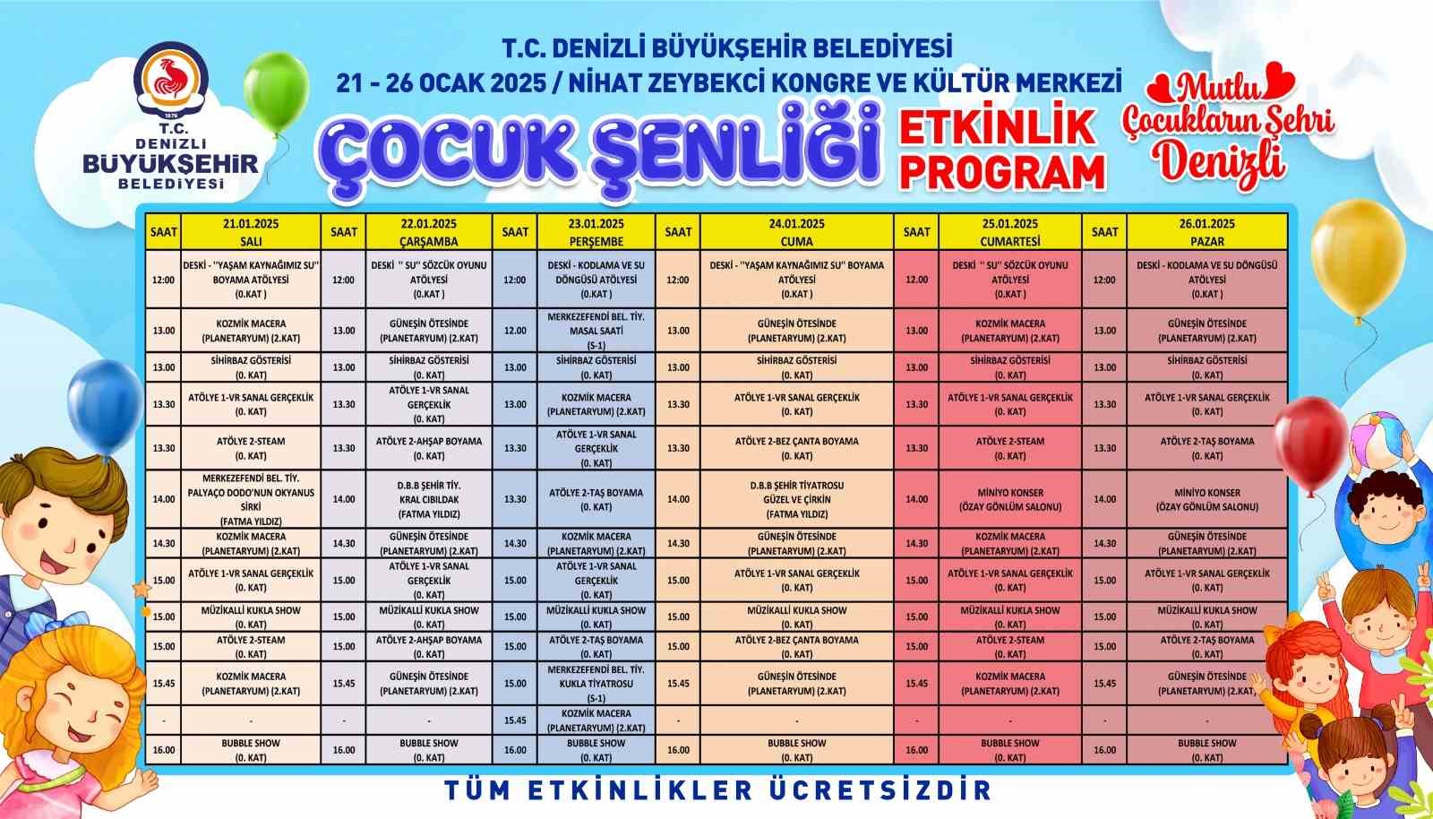 Denizli Büyükşehirden çocuklara şenlik müjdesi
