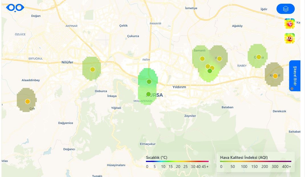 Bursa’nın hava kalitesi anlık takip edilebiliyor
