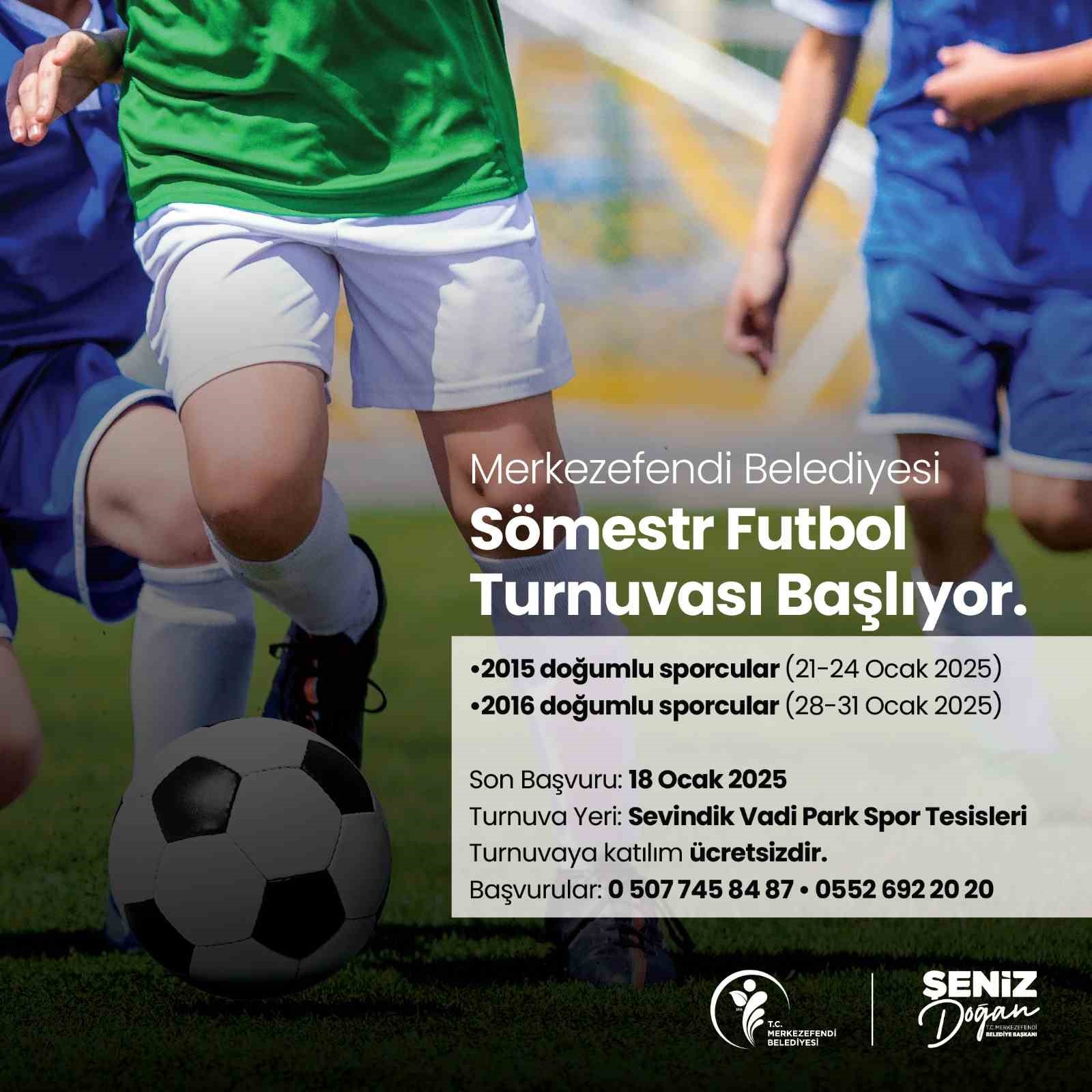 Merkezefendi Belediyesi sömestr futbol turnuvası başlıyor
