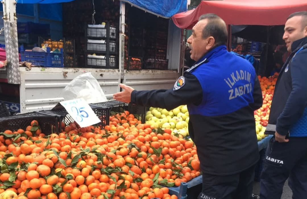 Pazar yerlerine gramaj ve etiket denetimi
