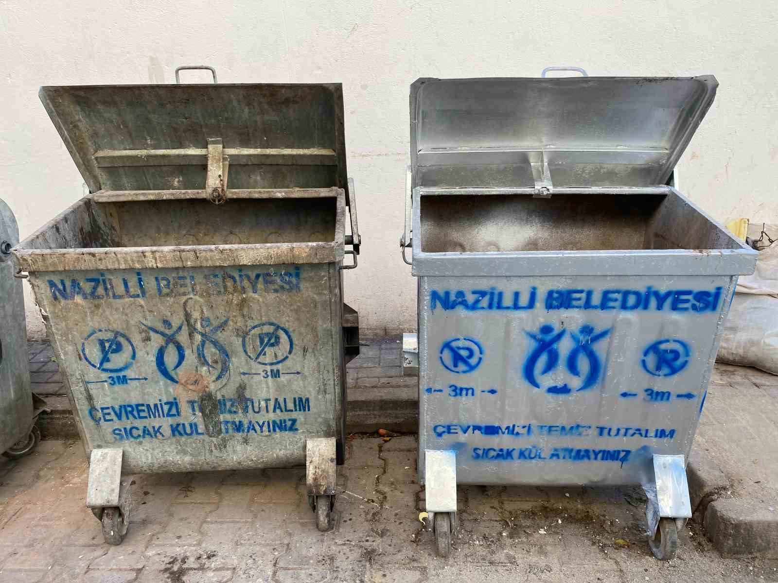 Nazilli’de çöp konteynerleri bakıma alındı
