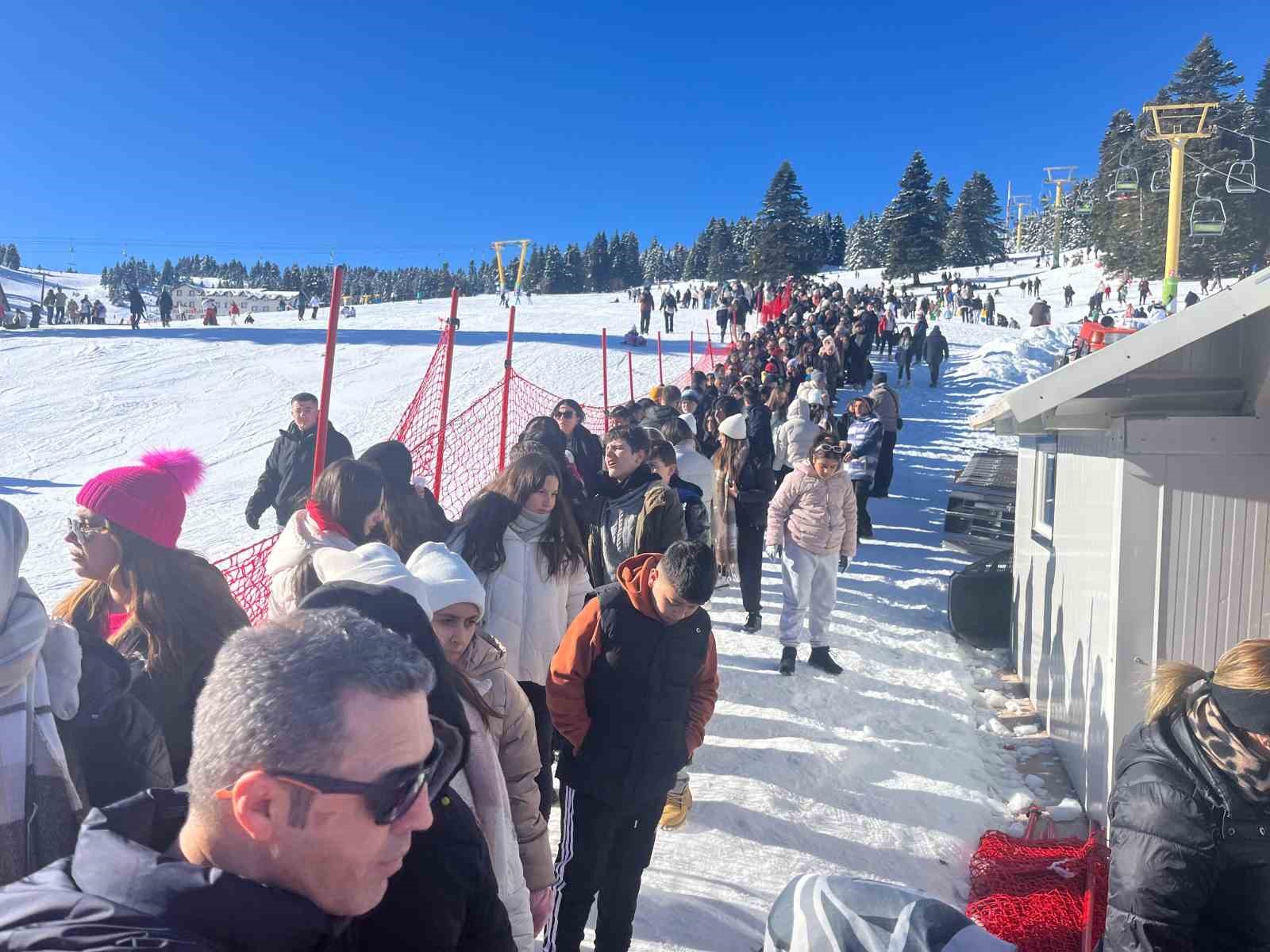 Uludağ’da acemi kayakçılar birbirine girdi: 3 yaralı...Sıcak anlar kamerada
