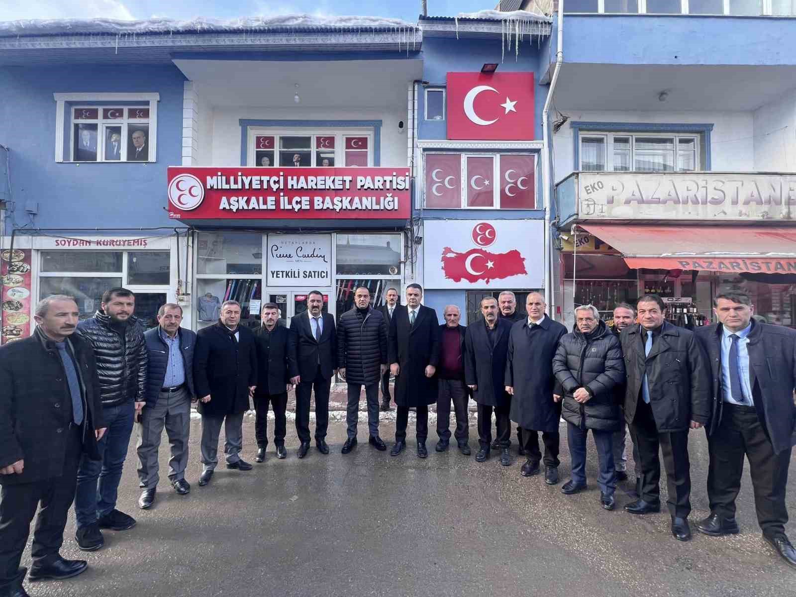 MHP heyeti Aşkale’ye çıkarma yaptı
