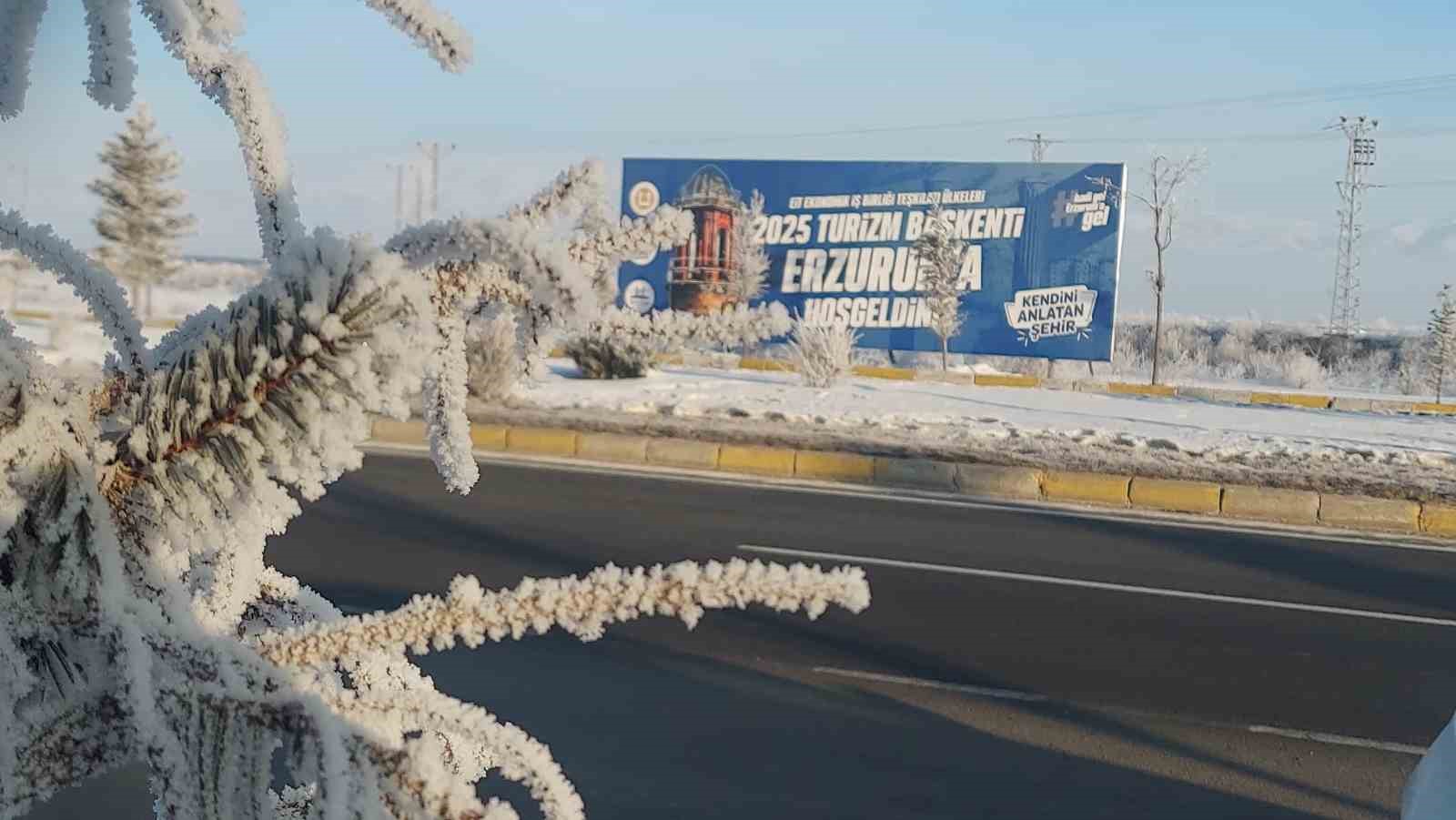 Erzurum Ovası eksi 24 ile buz kesti
