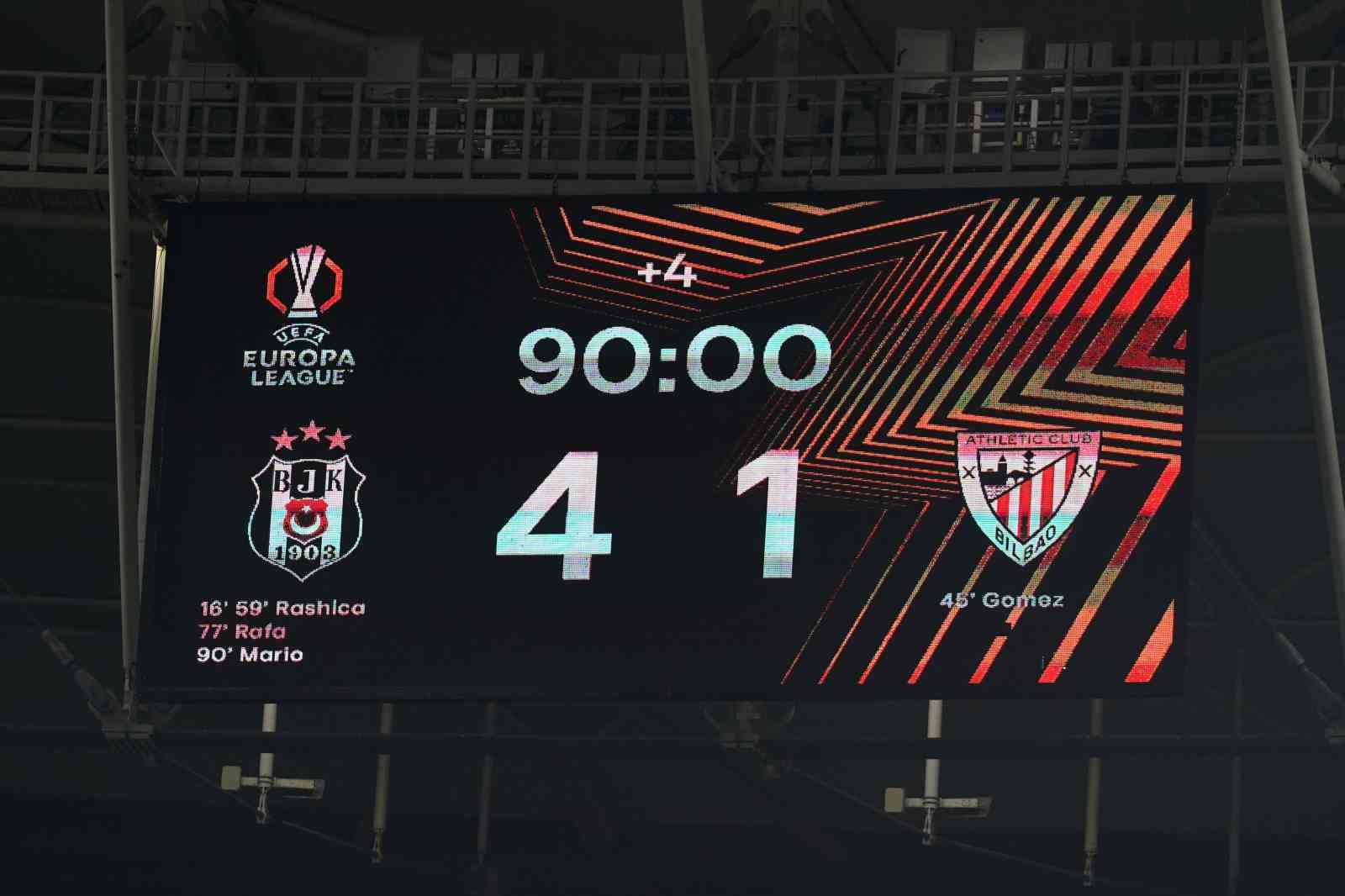 UEFA Avrupa Ligi: Beşiktaş: 4 - Athletic Bibao: 1 (Maç sonucu)
