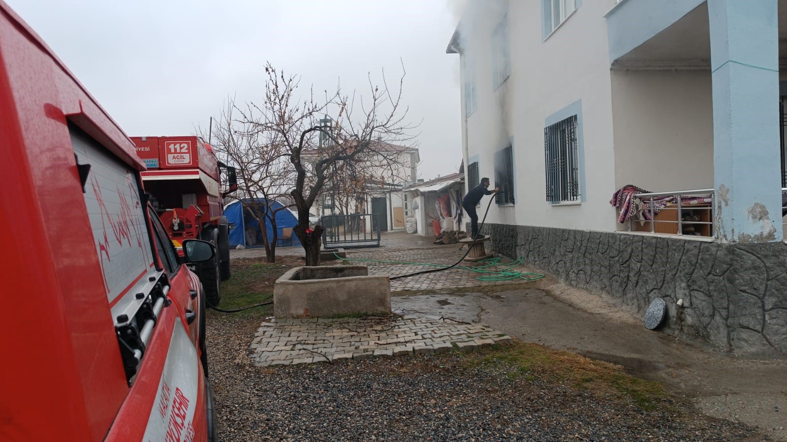 Malatya’da korkutan ev yangını
