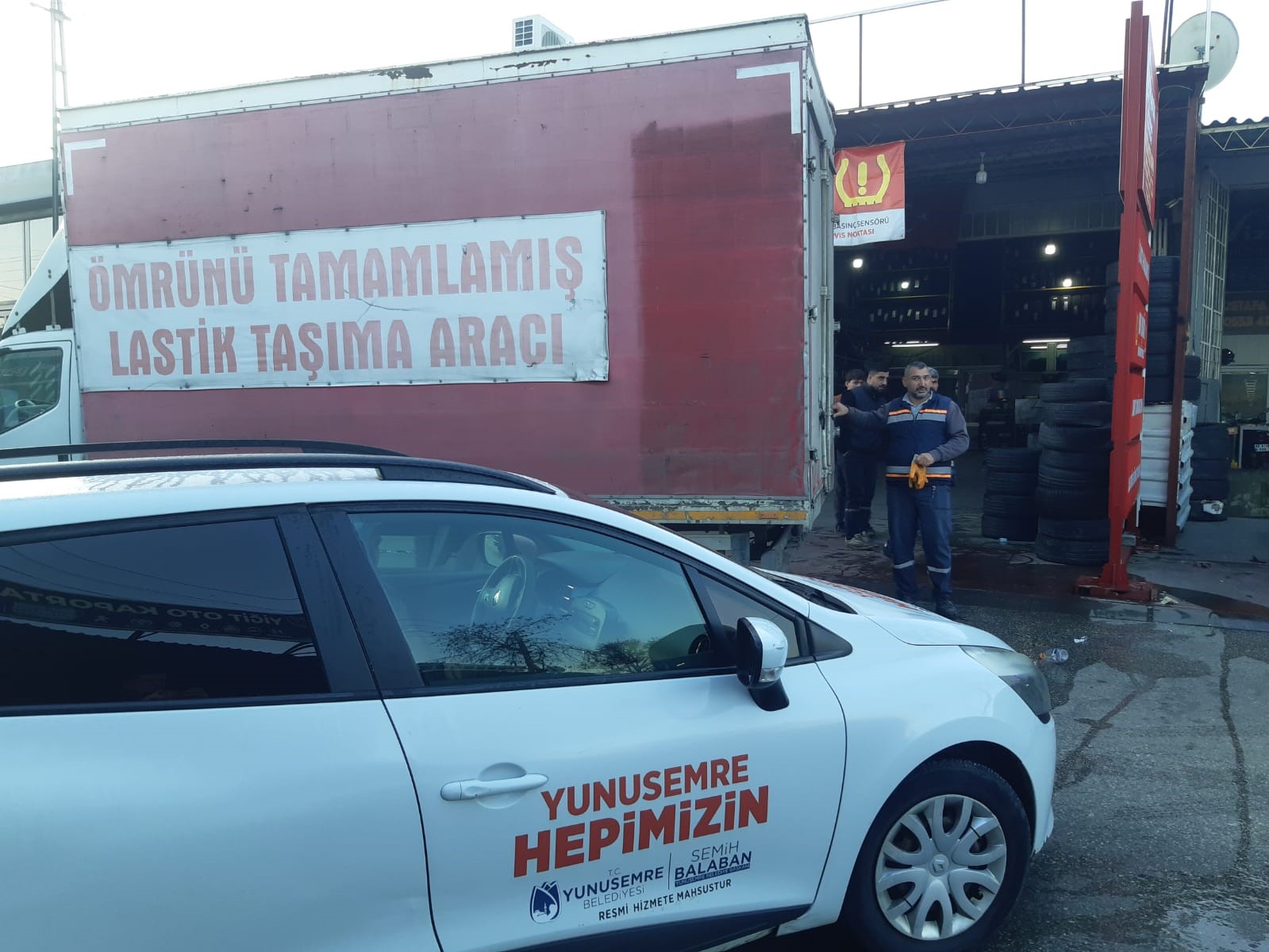 Yunusemre’de atık lastikler geri dönüşüme kazandırılıyor
