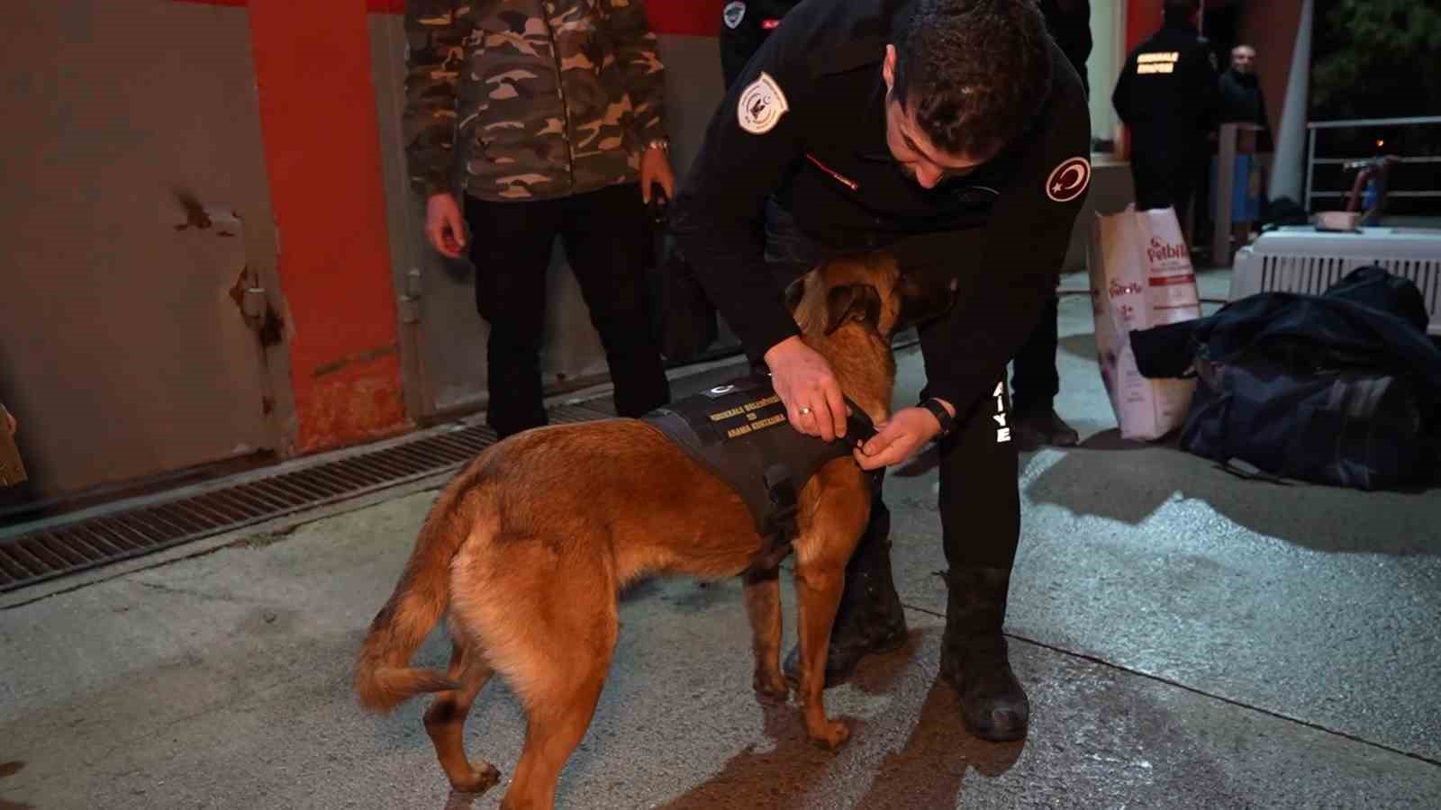 Hassas burunlu köpekler arama-kurtarma çalışmaları için Konya’ya hareket etti
